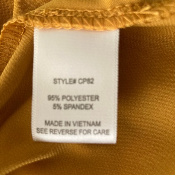 Always Indigo Boho Mustard Wide Leg Pull-On Pants Size M - Picture 10 of 12